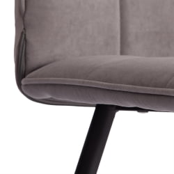 Металлический стул Bari LT, велюр, серый/черный, 29, 41х55х89 см
