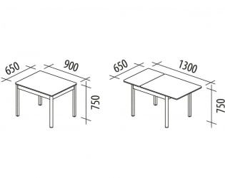 Стол обеденный раскладной Орфей 44 Урбан Милк