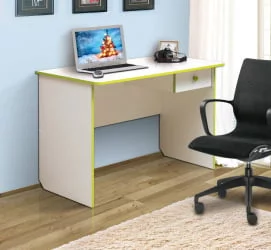 Письменный стол с ящиками компьютерный №6 Белый/Синий