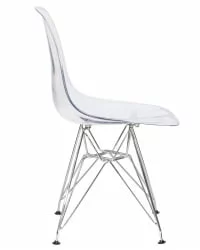 Стул обеденный DOBRIN DSR CASPER ножки хром Прозрачный