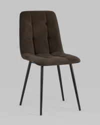 Стул Oliver велюр Темно-коричневый