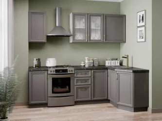 Тумба кухонная угловая 1000 Джелатто ЛД 241.090.000.096 Белый Оникс серый