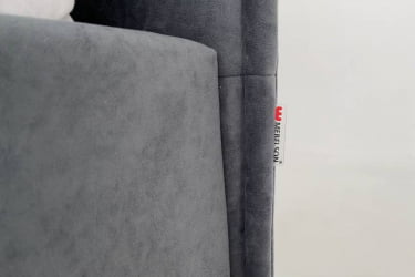 Односпальная кровать с подъемным механизмом Бест (Софа) КМ.S-15 графит (велюр)