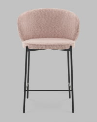 Стул полубарный Тисдейл букле розово-персиковый