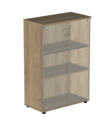 Шкаф для документов с прозрачными стеклами Р.Шс-3СБ Крафт золотой