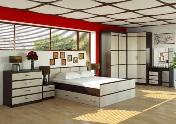 Двуспальная кровать я ящиком Сакура 1,6 м