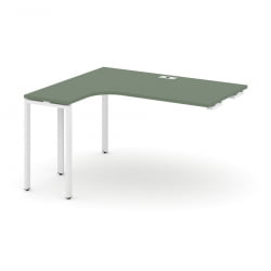 Стол-приставка к опорной тумбе/шкафу (левый) CONCEPT CN.OSAPR-005(L) Дуб Мали Белый