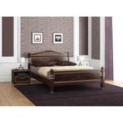 Кровать из массива Карина-5 200х90 Орех темный
