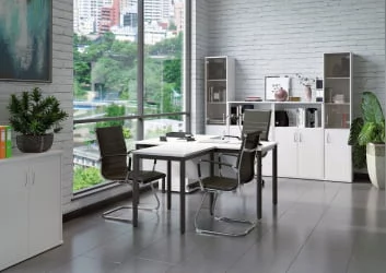 Рабочее место для руководителя SLIM SYSTEM РМ2 Белый-Антрацит