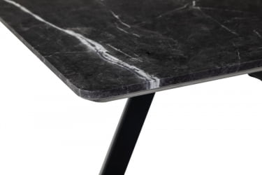 Стол Пеле раздвиж. 140-180 Темный мрамор/Бабочка