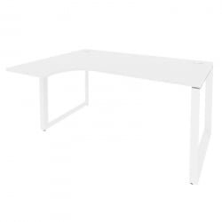 Стол эргономичный левый на О-образном м/к ONIX O.MO-SA-4L Белый Бриллиант