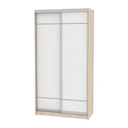 Шкаф-купе белый Б-220х120х60-2(ДСС-Белый-Д7Д7) / B-220х120х60-2(ДСС-Белый-D7D7)