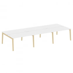 Рабочая станция Оникс Вуд ОВ.Д.РС-6.3.8 Белый Бриллиант/Дуб Светлый/Металл Белый 4140*1635*750 / OW.D.RS-6.3.8