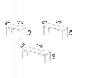Обеденный стол Орфей 45 Мрамор темный-Оникс
