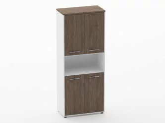 Шкаф 4 широкий закрытый с нишей Deka 10.19.121 Дуб Верцаска/Белый