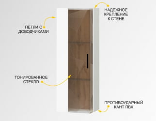 Шкаф-витрина малый (лев/прав) Джерси 601.07