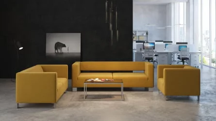 Черный диван ГРИН 2Д Еуролине 9100 / Euroline