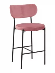 Стул полубарный Барбара (Б) велюр Пыльно-розовый