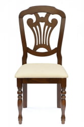 Стул Персей/ Perseus дерево гевея, 46х54х99см, Cappuchino , ткань кремовая с рисунком (3321)