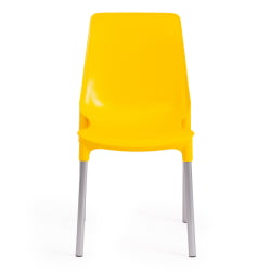 Стул для балкона GENIUS (mod 75) металл/пластик, 46x56x84cм, желтый/ножки хром