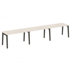 Рабочая станция Оникс Вуд ОВ.РС-3.3.7 Денвер Светлый/Дуб Темный/Металл Антрацит 4140*720*750 / OW.RS-3.3.7