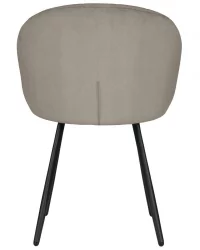 Стул обеденный DOBRIN NAOMI (ЭМАЛЬ ЧЕРНЫЙ МУАР велюр Catania Cocoa)