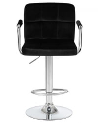 Стул барный ДОБРИН КРУГЕР АРМ (черный велюр (МДЖ9-101)) 2 шт / DOBRIN KRUGER ARM (MJ9-101))