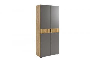 Шкаф двухдверный Бери MPR-024 Дуб крафт золотой/графит