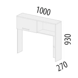 Надстройка для стола Катрин 92.27 Дуб венге Белый песок Браун вуд