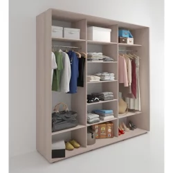 Шкаф-купе без зеркал Акцент-Дуэт КЛ 2100х600 Ясень шимо светлый