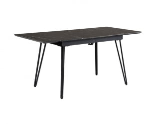 Стол Диего раздвиж. 140-180 Темный мрамор/Бабочка