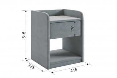 Тумба прикроватная Аманда 2 TM-003.2 топаз (велюр)