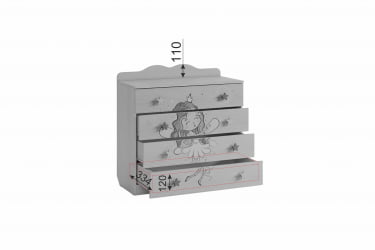 Комод Чудо MDW-06 Белый рамух