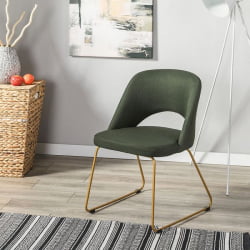Кресло Ларс темно-зеленый/Линк золото / Lars