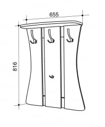Вешалка Уют-1 Дуб Млечный