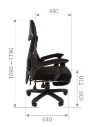 Геймерское кресло CХАИРМАН CХ571 Черный-красный / CHAIRMAN CH571