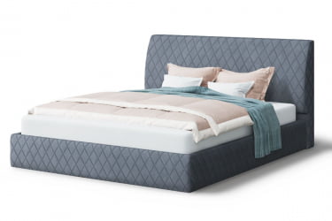 Кровать Хилтон, 2000 x 1200 мм, серый