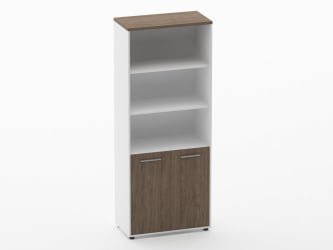 Шкаф 4 широкий верх открытый, низ закрытый Deka 10.19.111 Дуб Верцаска/Белый