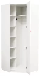 Шкаф угловой Радуга с зеркалом Синий/Белый