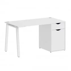 Стол письменный ХОМЕ ОФФИCЕ ВР.СП-3-138.1.А Белый Бриллиант/Белый металл / HOME OFFICE VR.SP-3-138.1.A
