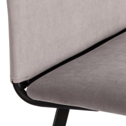 Стул обеденный La Rousse велюр, серый/черный, 29, 49х50х93