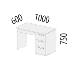 Стол письменный (лев/прав) Аляска 501.26