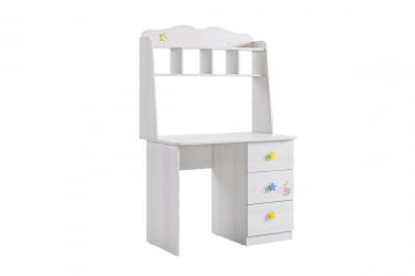 Письменный стол с полками и ящиками Чудо MDW-05 Белый рамух