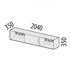Полка навесная Мегаполис 55.07 Сосна Астрид