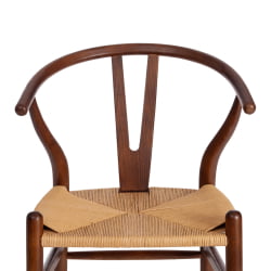 Стул ВИСХБОНЕ (мод.CБ2212) дерево вяз, 57*50.5*79.5, Темный Орех (№5) / WISHBONE (mod.CB2212)