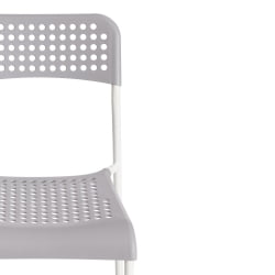 Стул ADDE (mod. C-049) металл/пластик, 39 х 49 х 78 см, Grey (серый) /White (белый)