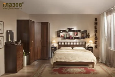 Спальня композиция 1 Sherlock Орех шоколадный_65609