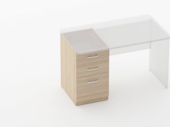 Тумба встраиваемая в стол на 3 ящика Глассй 3.12.14 Венге / Glassy