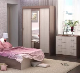 Большой шкаф Басса ШКК 551 (ясень шимо темный/светлый)