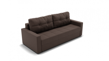 Диван Рио (ЗР) Цвет фасада: Коричневый; Тип: Прямой; Материал фасада: Металл/Велюр